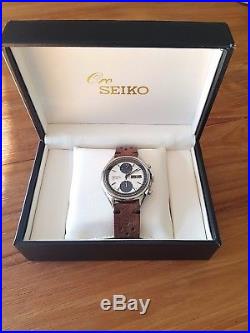 Rare Seiko 6138-8020 Chronograph Panda Unpolished & 100% Original + Box