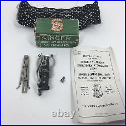 Rare! Singer Two Thread Embroidery Attachment 35505 Original Box Tested & Works