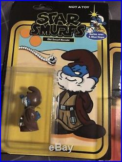 Rare Star Wars Smurf, Obi Smurf Kenobi In Original Box