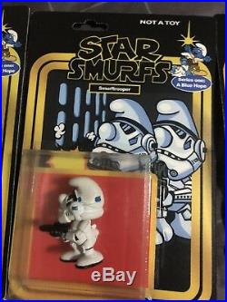 Rare Star Wars Smurf, Smurftrooper In Original Box