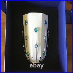 Rare Swarovski Crystals Blue Jewels Vase 2005 in Original Box