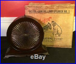 Rare Victor Lumiere Loud Speaker No 1 from 1925 for Antique Radio Original Box