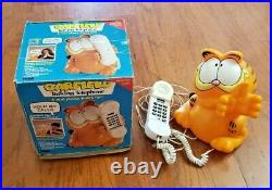 Rare Vintage Garfield Talking Telephone Tyco 1990s Original Box