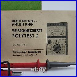 Rare Vintage German Multimeter With Original Box Polytest 2 Untesetd