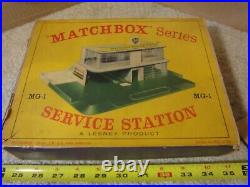 Rare! Vintage Matchbox MG-1, Service Station Garage, BP Gas Station Original Box