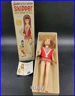 Rare Vintage Mattel Barbie Skipper Doll In Original Box & Outfit Redhead #950