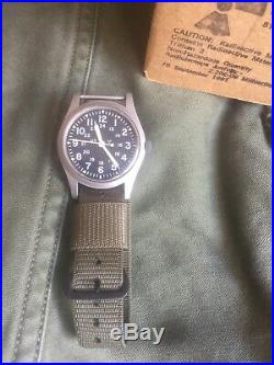 Rare Vintage NOS Hamilton H3 Vietnam US Military Watch mit original Box
