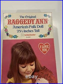 Rare Vintage New 1971 Raggedy Ann 25 1/2 inch doll in original box