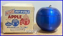 Rare Vintage Novo Anodised Blue Apple Ice Bucket In Original Box Made In Sydney
