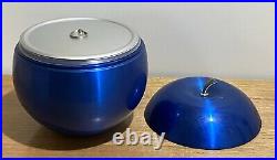 Rare Vintage Novo Anodised Blue Apple Ice Bucket In Original Box Made In Sydney