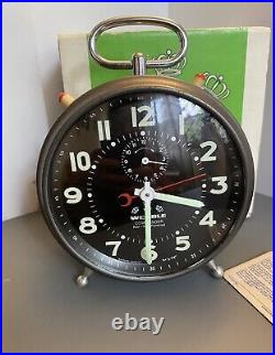 Rare Vintage OF WEHRLE Three In One Alarm Clock. NEW in Original Box