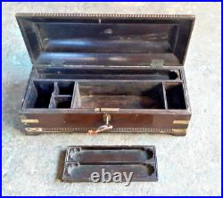 Rare Vintage Original Wooden Pen Pencil Box 8 Compartment 2 Scret Compartment