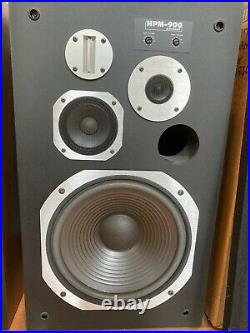 Rare Vintage Pioneer HPM-900 Stereo Speakers With Original box Refoamed MINT