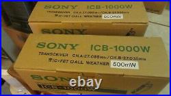 Rare Vintage SONY Walkie Talkie ICB-1000W PAIR Made In Japan, Original Box New