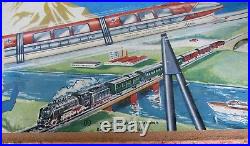 Rare Vintage Schuco #6333 Disneyland Alweg-monorail/ Blue Version/ Original Box