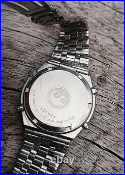 Rare Vintage Seiko 7A28-7079 Grey Ghost Chronograph Watch 1983 Original Box vgc