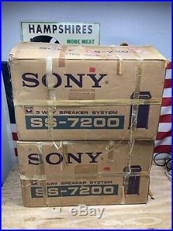 Rare Vintage Sony ULM SS-7200 Speakers Loudspeaker System 1973, Original Box EUC
