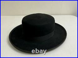Rare Vintage Stephen L Stetson Amish Jr Felt Hat in Box Black sz 6 7/8 Retro LCM