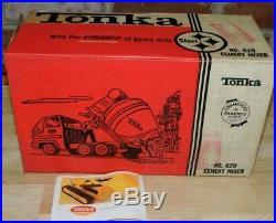 Rare Vintage Tonka Cement Mixer Truck #620 & Original Box Nos