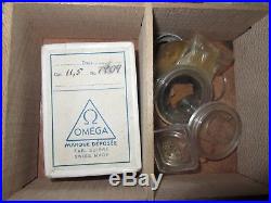 Rare Vintage Watch parts Robur of France Omega, withoriginal wooden box