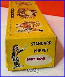 Rare! Vtg Pelham Puppet Baby Bear Marionette 1960 Animal Range Original Box