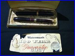 Rare Waterman's 100 Year Pen & Pencil Set In Original Box