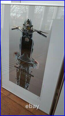 Rare original 75 years BMW, R51/3 model, limited 1998 print in frame with box