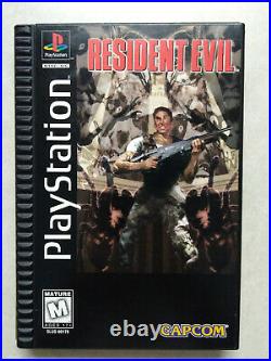 Resident Evil 1 ORIGINAL Sony PlayStation 1996 Rare Long Box Black Label PS1