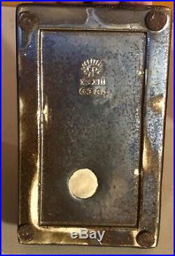 Rookwood Rare Hippo Bookends Gun Metal Glaze Original Box MINT! 1933