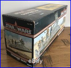 STAR WARS Vintage Tatooine Skiff & Original Box + Ins & inner Kenner 1984 Rare