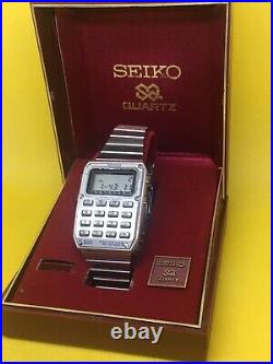 Seiko mens digital calculator watch SUPER RARE working original box C515-5000