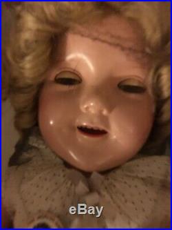 Shirley Temple Flirty Eyed 25 Composition Doll By Ideal in original box rare