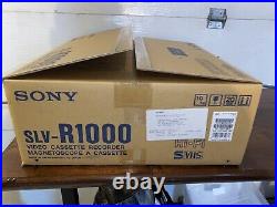 Sony SLV-R1000 S-VHS VCR Like New In Original Box Remote And Wires Very Rare