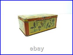 Stunning Rare Original German Bauhaus Suprematism Bird Art Deco Tin Box 30s