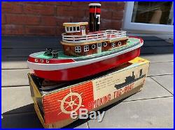 Sunrise Toys Smoking Tugboat In Its Original Box Excellent Working Model Rare