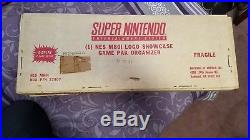 Super Nintendo Nes M801 Logo Showcase Game Pak Organizer Rare In Original Box