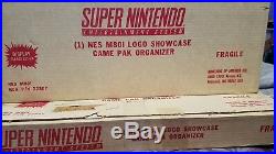 Super Nintendo Nes M801 Logo Showcase Game Pak Organizer Rare In Original Box