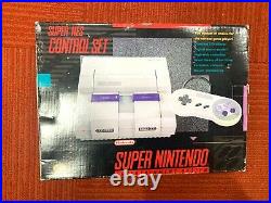 Super Nintendo SNES Control Set Console Original Box & Styrofoam Insert RARE