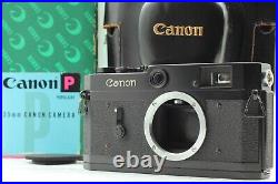 Super Rare! Original Black Body N MINT in Box Canon P Rangefinder Camera JAPAN