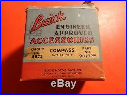 Super Rare Original NOS Buick Dinsmore Compass with Light In Original Box 981325