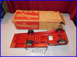 Super Rare-vintagetonka-ramp Hoist Flat Bed Truck/original Boxpressed Steel