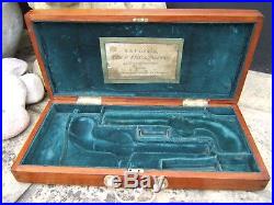 Superb Rare Georgian 19c Antique Percussion Empty Gun Box Original Interior
