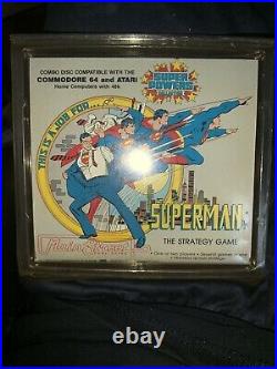 Superman Man of Steel Commodore 64 PC Complete In Original Box Super RARE SEALED