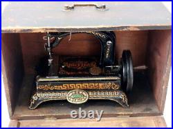 TOP! Very Rare & Antique sewing machine early AMERICAN #8 1870 USA +original box