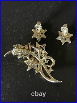 TRIFARI Twinkle Star Necklace Earrings Bracelet Brooch In Original Box (Rare)