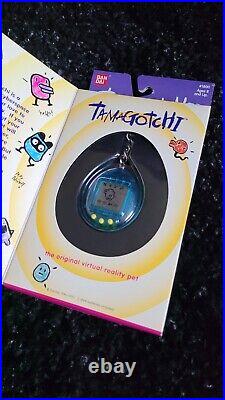 Tamagotchi Original 1997 Bandai Virtual Pet RARE Clear BLUE original box NEW