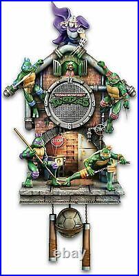 Teenage Mutant Ninja Turtles Bradford Exchange Rare Cuckoo Clock New in Box