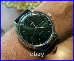 Timex Marlin 40m automatic day-date, rare green excellent, original box