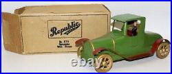 ULTRA RARE Vintage 1921 REPUBLIC TOYS Power Speedster #1170 in Original Box
