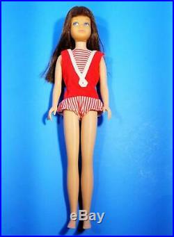 VERY RARE Two Tone Brunette Skipper Doll #950 WithBox & Accessories Vintage 1960s
